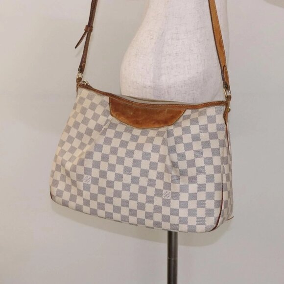 LOUIS VUITTON Damier Azur Siracusa MM Shoulder Bag - Picture 1 of 16